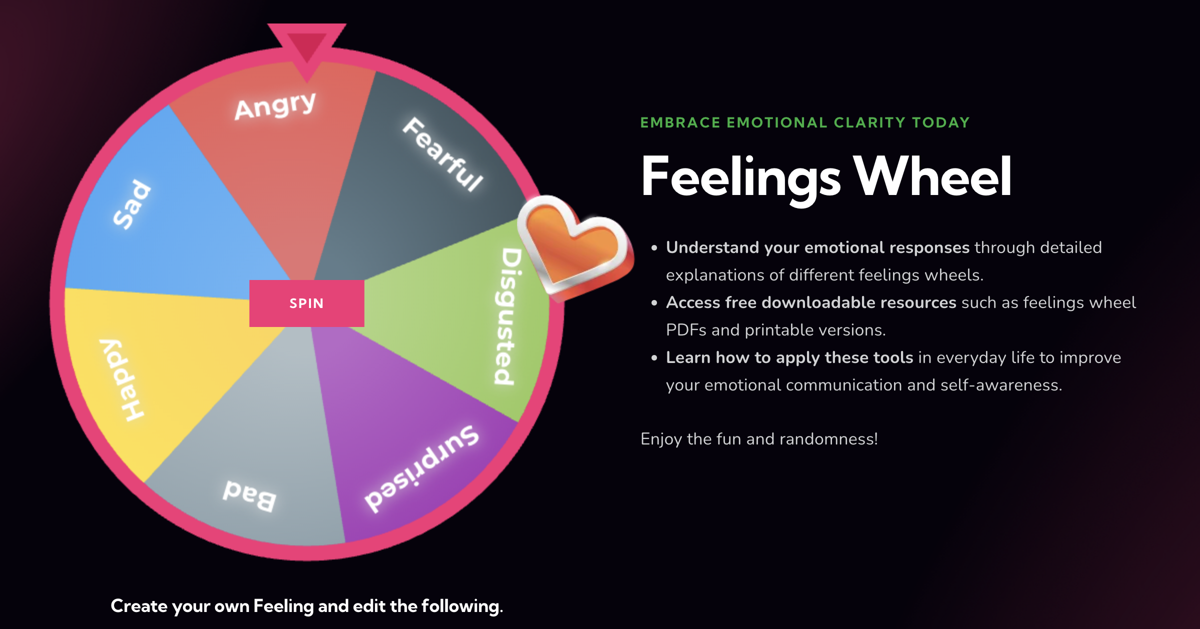 💭 Feelings Wheel | 7 Basic Feelings 💖 for Greater Self-understanding ...