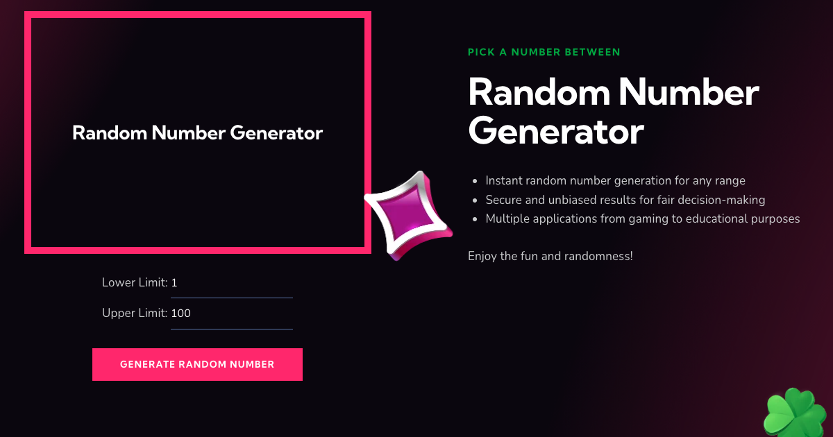 🎲 Random Number Generator | Pick a Number between 1️⃣ 2️⃣ 3️⃣ 4️⃣ 5️⃣ ...