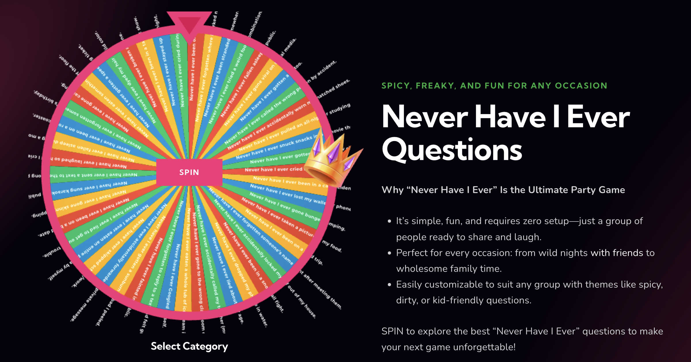 Spicy 🌶️ & Fun Never Have I Ever Questions | Dirty & Juicy 🍾 - Pick The