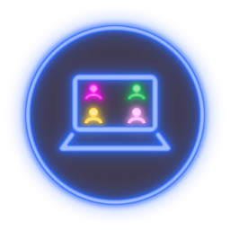 Neon icon: Virtual / Video Call party games